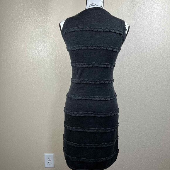 Calvin Klein Charcoal Gray crew wool blend sweater dress with details size XS - Picture 10 of 14